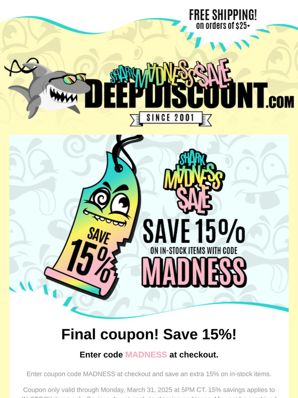 Your Special 15% Off Coupon Has Just Dropped!