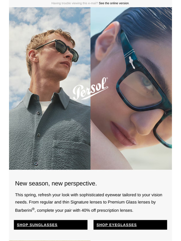 A limited time offer on prescription lenses until 3/30