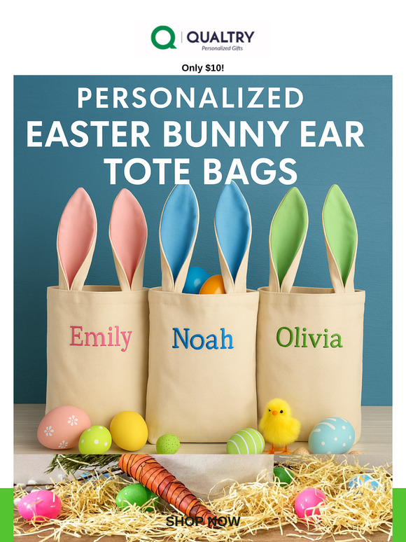 Custom Easter Tote Bags Only $10