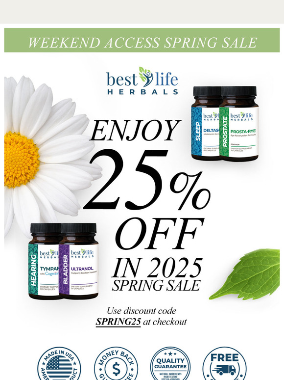 25% Off Sitewide  - Spring Sale