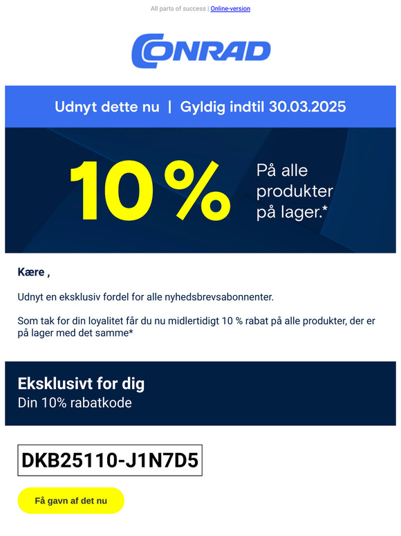 💥 10% rabat på næsten alt.