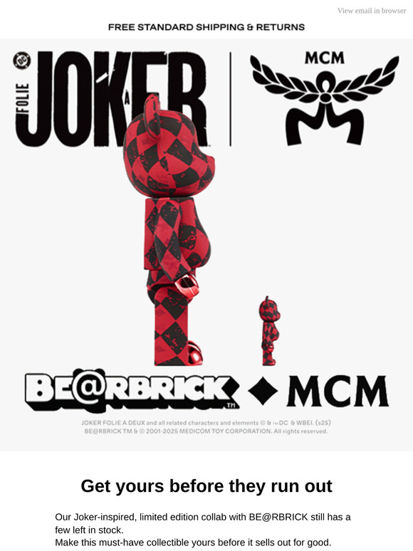 MCM x BE@RBRICK: Gone Soon