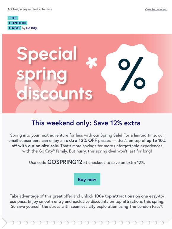 🌻Spring Savings: Extra 12% OFF + Up to 10% on site 🌻