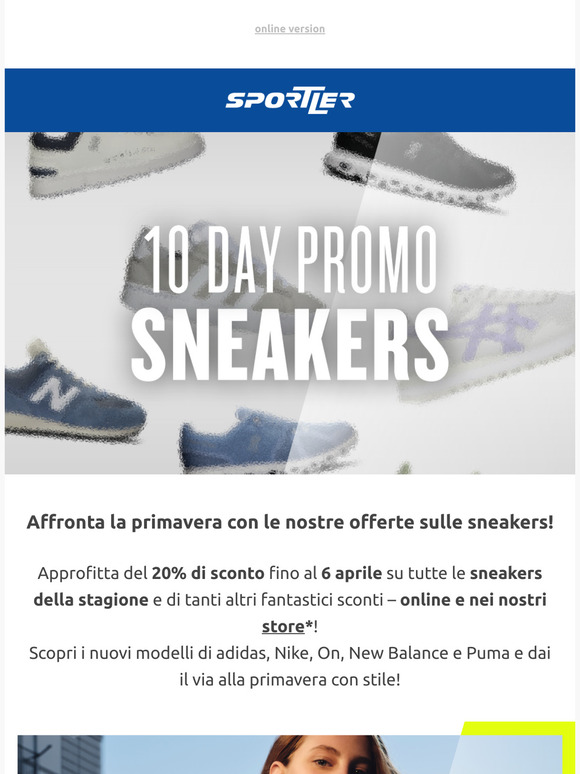 -20% e oltre su tutte le sneakers! 👟