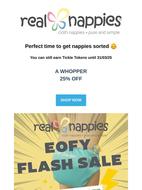 📣[SALE ON!] Up to 25% off Real Nappies 🛍️