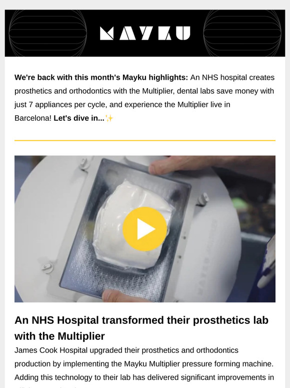Prosthetics and orthodontics made on the Multiplier! 🚀 - Mayku Newsletter