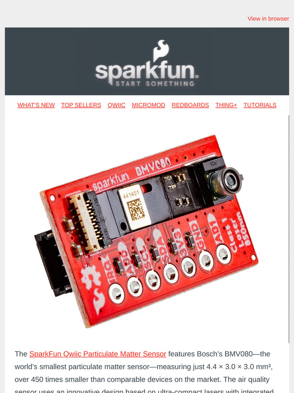 Discover the World's Smallest PM Sensor from Bosch and SparkFun