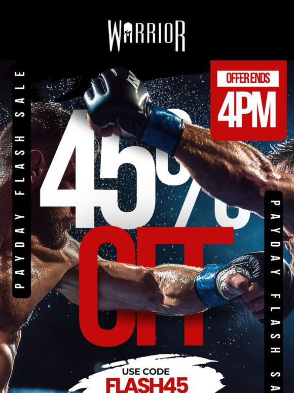 Payday Flash Sale! 45% OFF Until 4pm