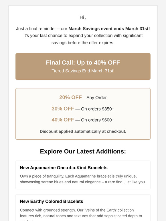 ⏳ Clock's Ticking: Your March Savings Expire Soon