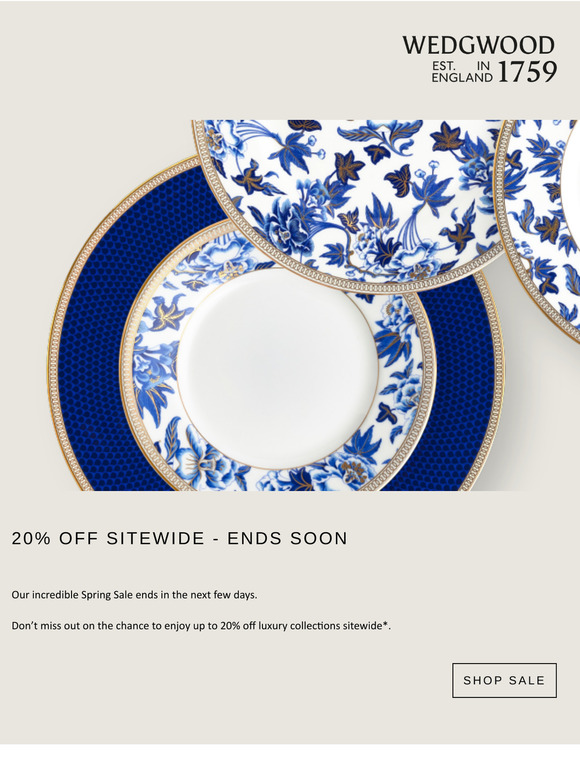 Spring Sale: 20% off sitewide ends soon