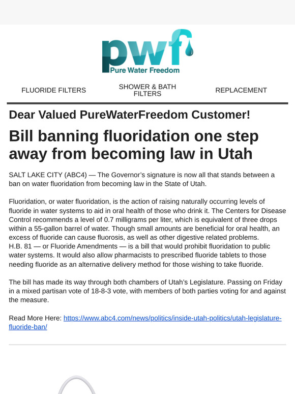 Utah One Step Away from Banning Fluoridation!