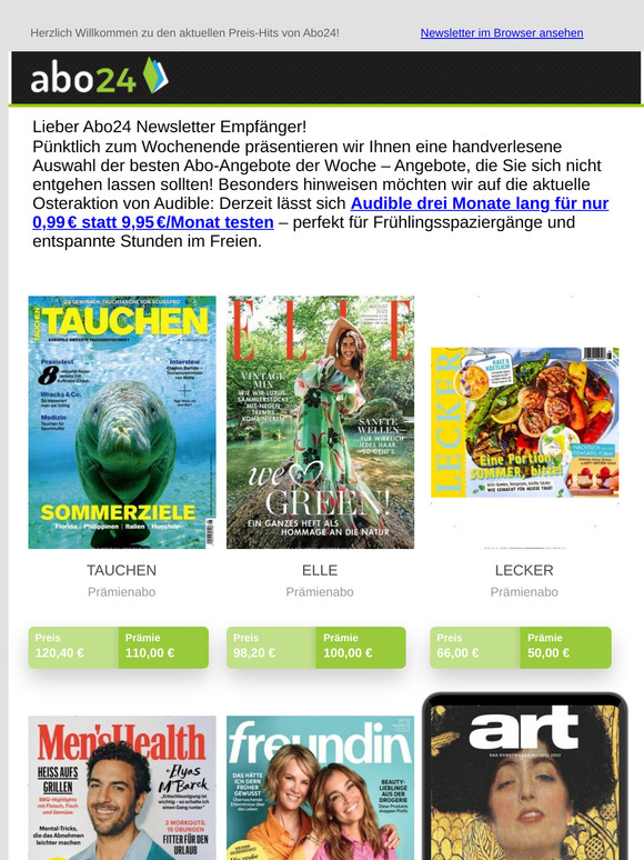 Frühlingsdeals der Woche: 3 Monate Audible für 0,99 €/Monat