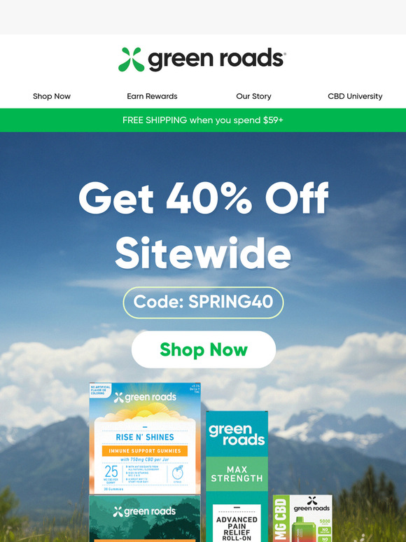 Save Sitewide With 40% Off!