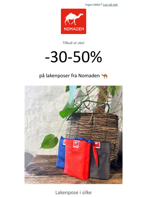 30-50% avslag på Nomadens lakenposer! 💤