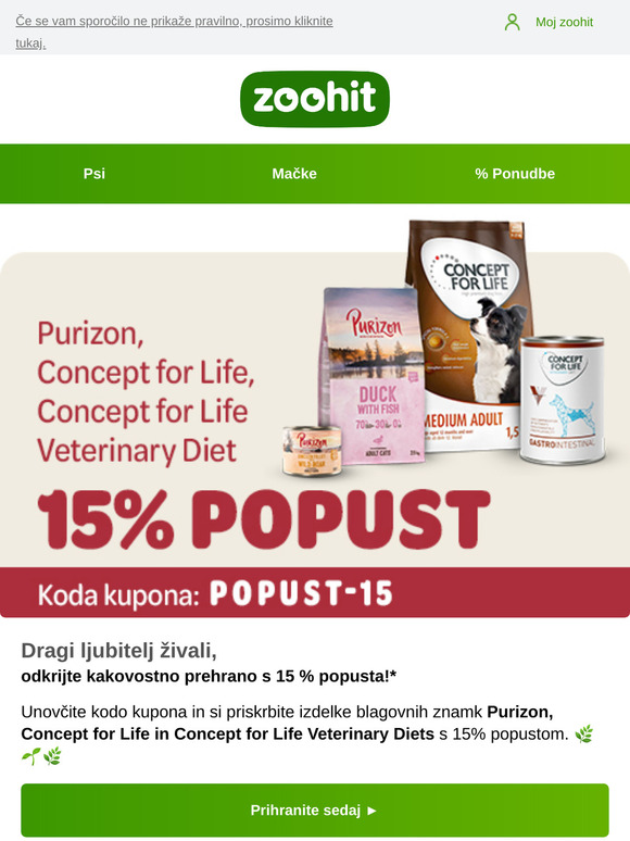Odkrijte kakovostno prehrano s 15 % popusta!
