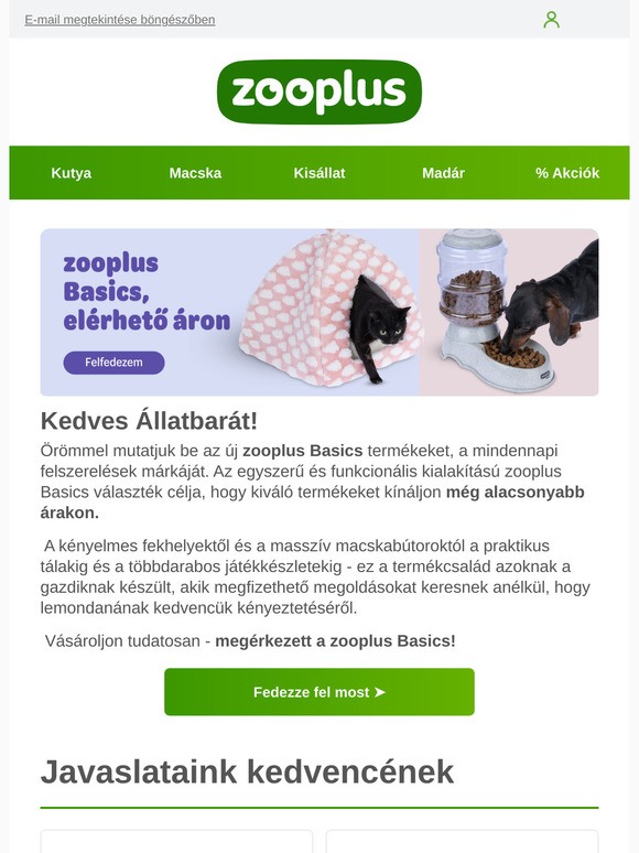 zooplus Basics – alapfelszerelés, alacsony árakon!