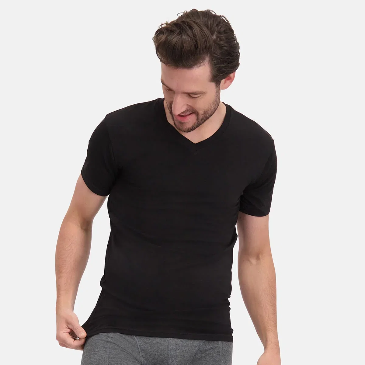 Image of T-Shirts Velo V-hals (2-pack) - Zwart