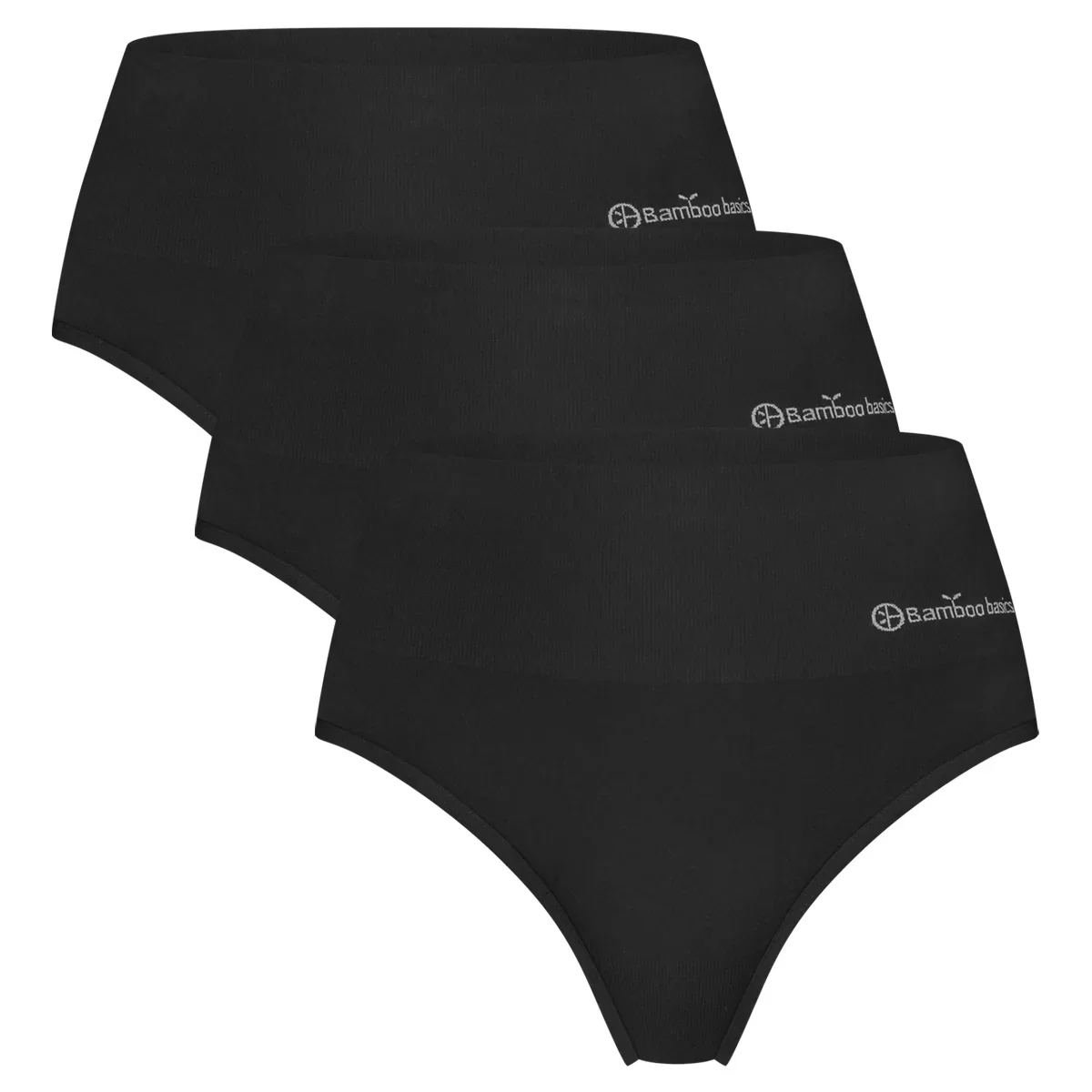 Image of Seamless High Waist Strings Zoey (3-pack) - Zwart