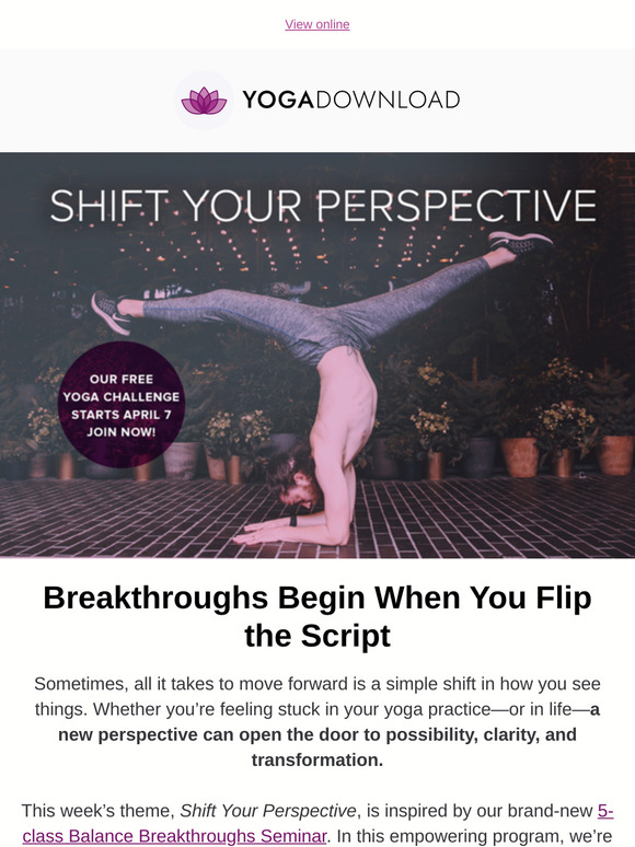 🤸‍♂️ Shift Your Perspective, — | FREE Yoga Challenge