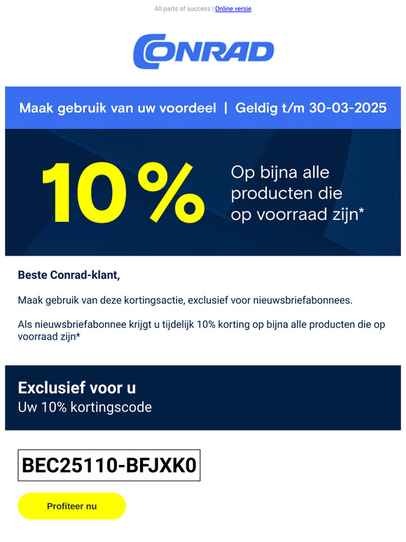 💥 10% korting op bijna alles.