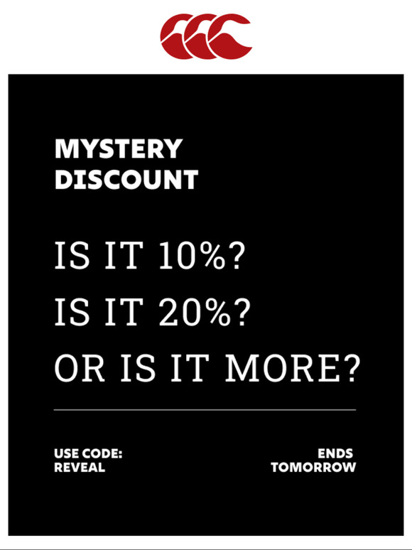 Sure You Don't Want Your Mystery Discount?