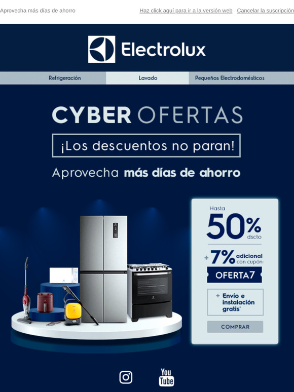 ¡Cyber Days NO ha terminado! 🎉 +7% OFF