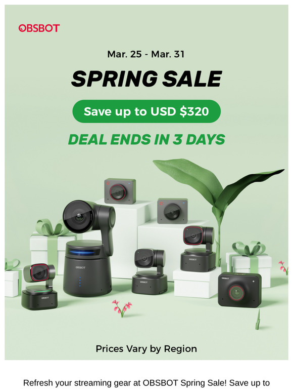 OBSBOT Spring Sale Ends in 3 Days! 🌿