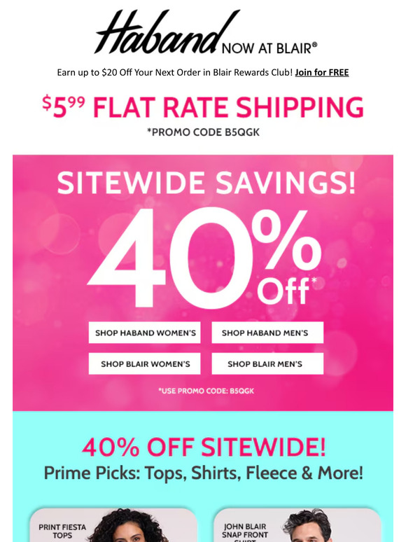 Spend the Day Saving 40% Sitewide!