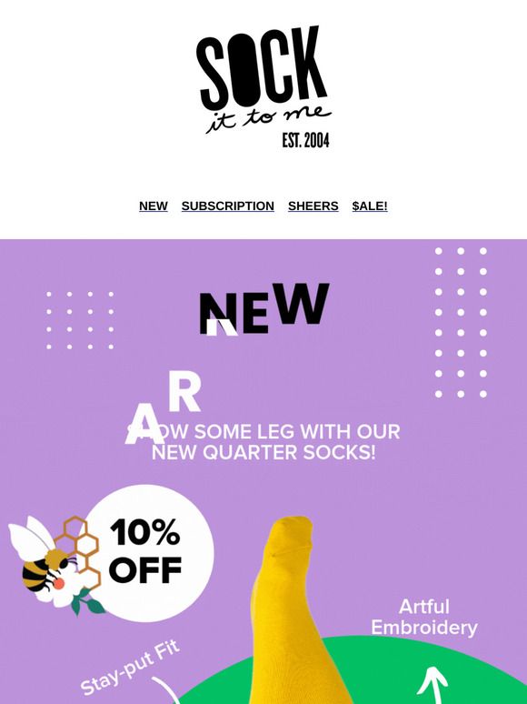 Brand-New Quarter Socks—10% Off (Your Feet Deserve This)!