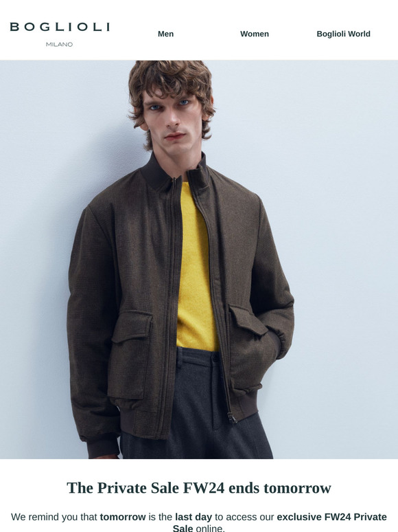 Our FW24 Private Sale online ends tomorrow