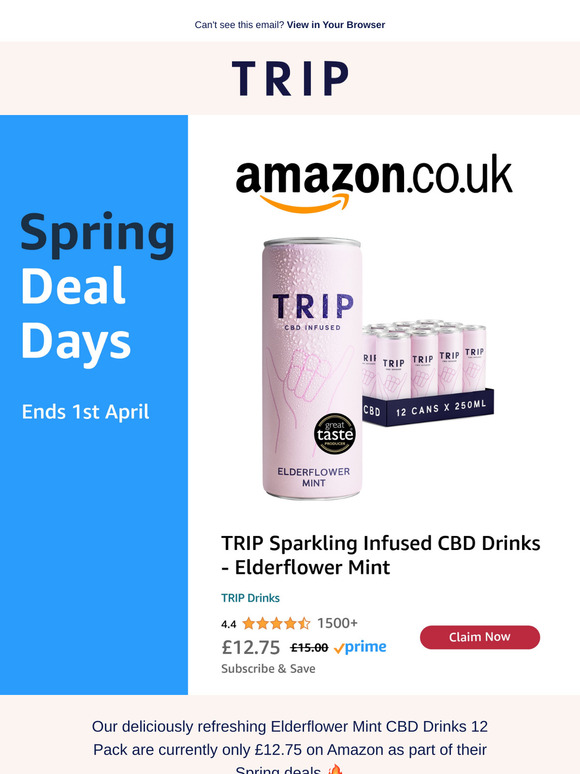 £12.75 TRIP Drinks | Spring Deals 🔥