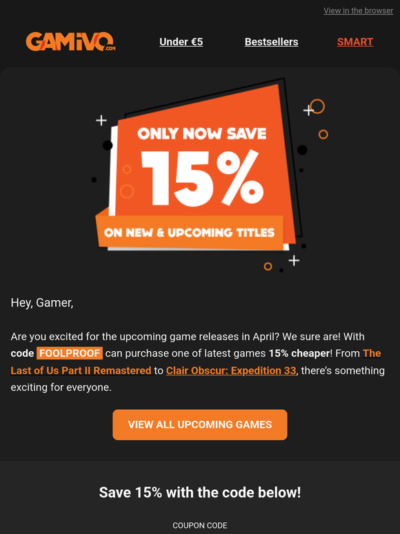 Get ready for premiere-packed April with a 15% discount 🌱