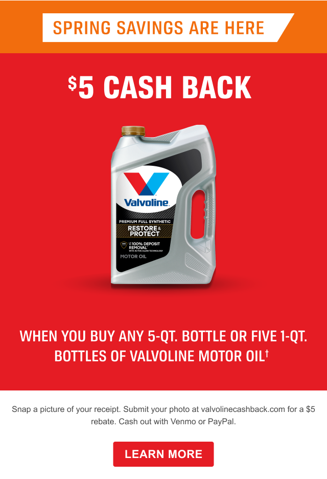SPRING SAVINGS ARE HERE | $5 CASH BACK