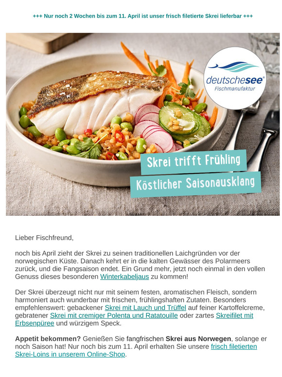 🇧🇻 Skrei-Saison endet bald – jetzt genießen!