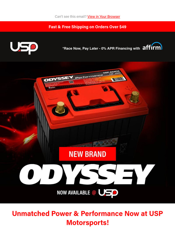 Power Up with Odyssey Batteries – Now Available at USP Motorsports!