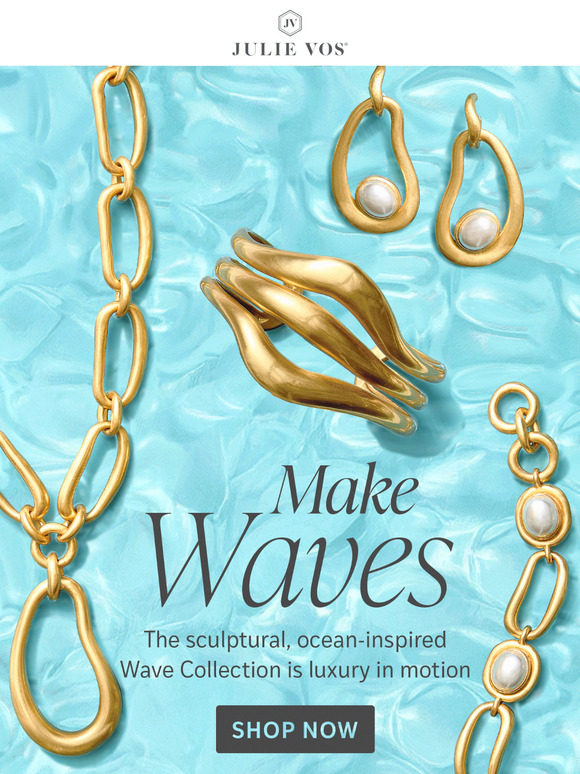 Make waves in new gold jewels 🌊