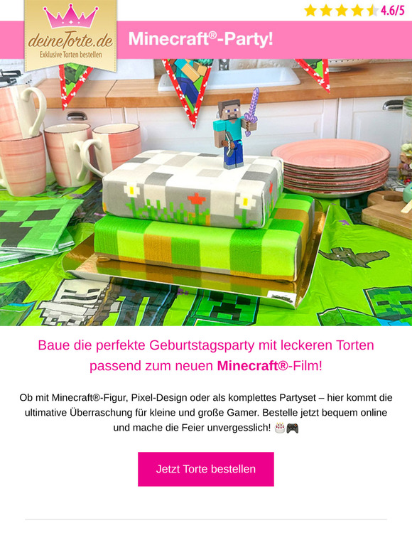🍰 Torten mit Minecraft®-Figuren für den ultimativen Kindergeburtstag
