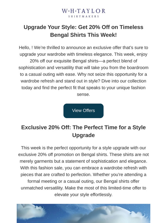 Upgrade Your Style: Get 20% Off on Timeless Bengal Shirts