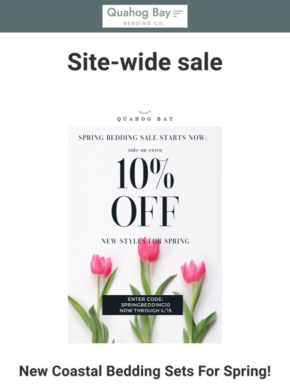 🌷 Spring Bedding SALE! Take 10% OFF Your Order! 🌷