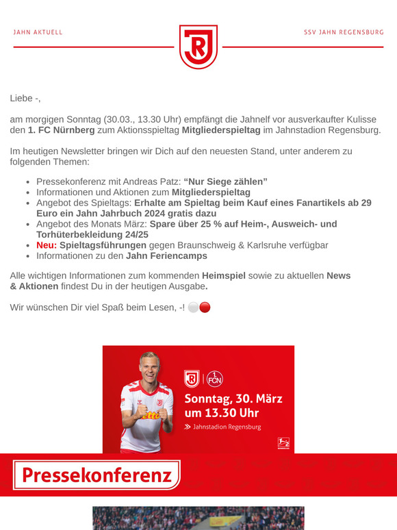 Jahn Aktuell |  "Nur Siege zählen"  ⚪🔴