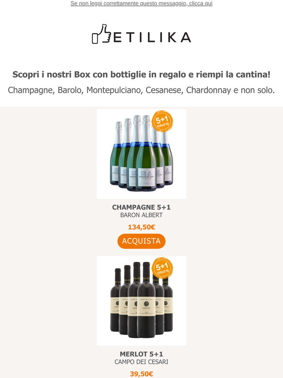 🎁Bottiglie di Vino in Omaggio: Champagne, Barolo, Montepulciano e non solo