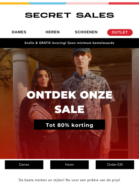 De sale eindigt binnenkort! Sla je slag nog tot 80% korting
