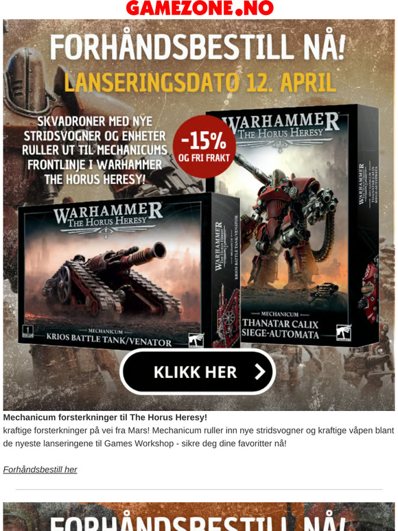 Warhammer Kundeklubb: Mechanicum-forsterkninger til The Horus Heresy!