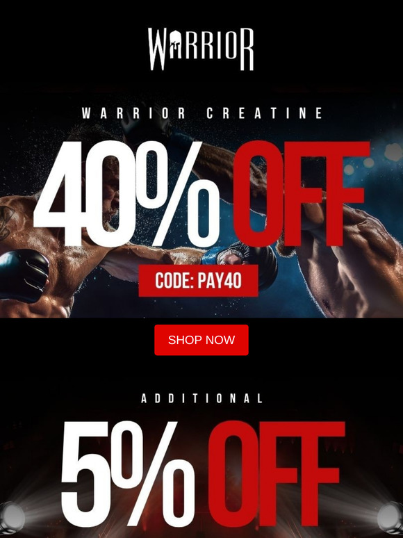 Improve Performance With Up to 45% Off Warrior Creatine!