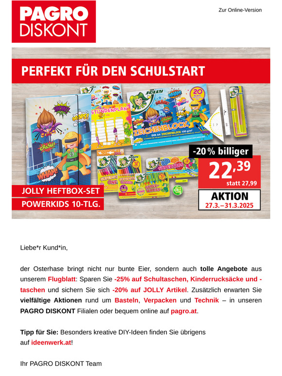 Vielfältige Geschenkideen für Ostern 🐰🎒✏️