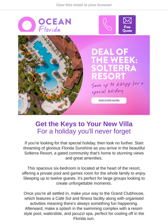 Get the keys to your next holiday villa 🏡