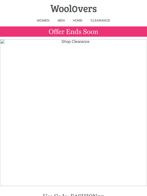Extra 20% Off Clearance Ends Soon