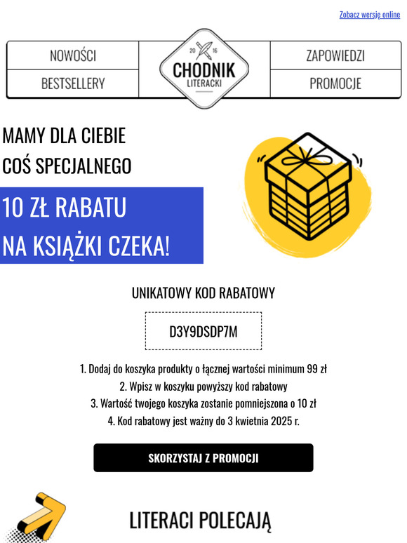 Kliknij i odbierz 10 zł na książki 🎁📚