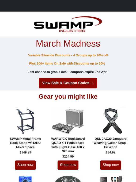 🎸🎹🎤🎧 There’s Still Time to Grab a March Madness Deal!