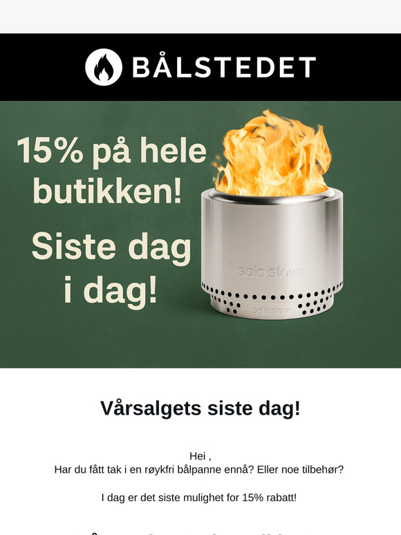 Vårsalg: Siste dag!
